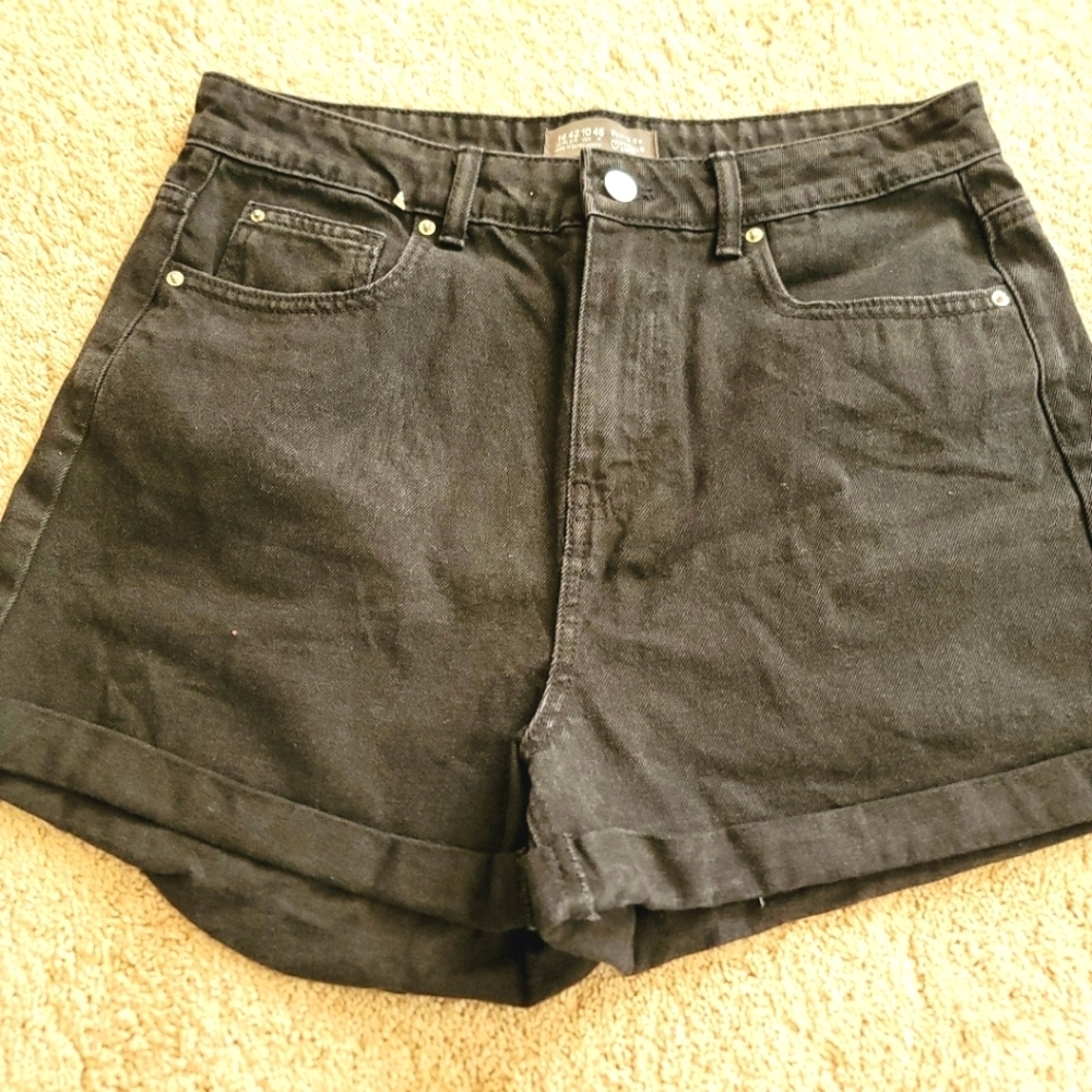 Primark Women's Black Denim Shorts 10